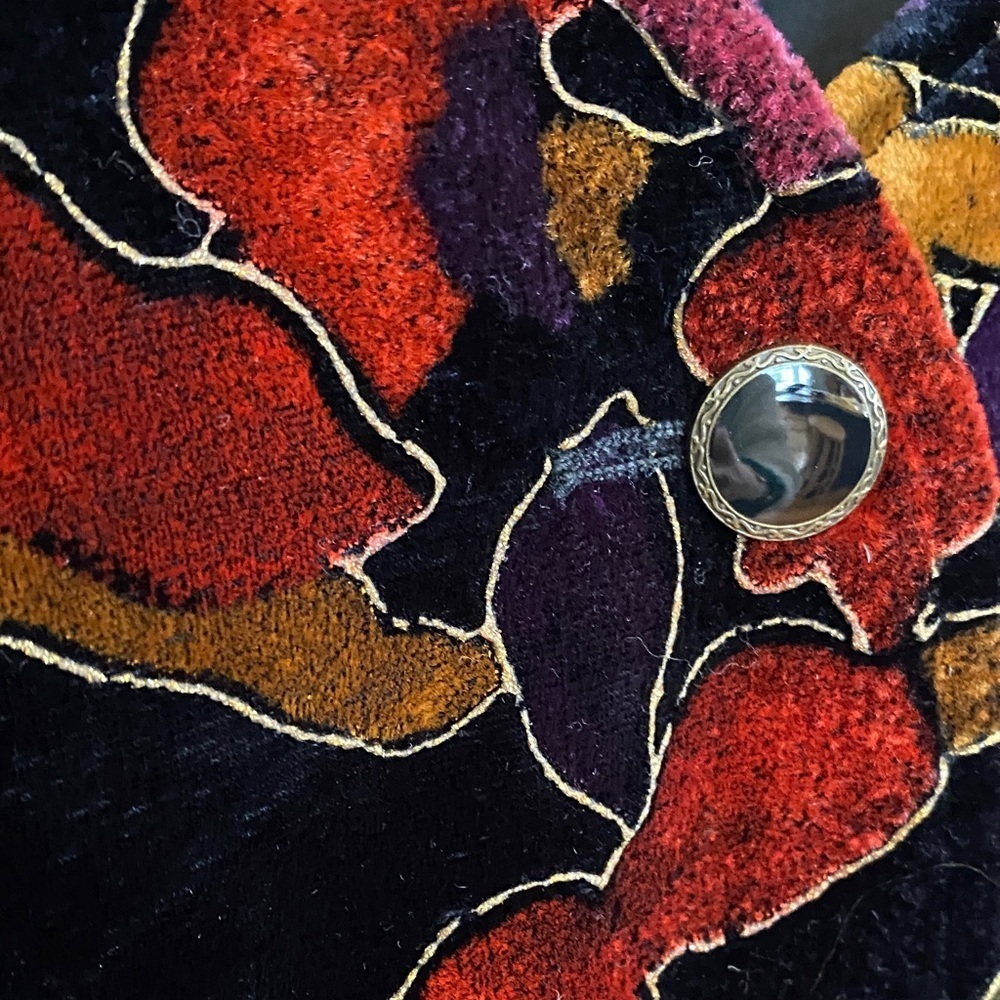 Velvet Great Britain Made Vintage Floral Blazer Fitted Dari Romantic formal - Picture 4 of 15
